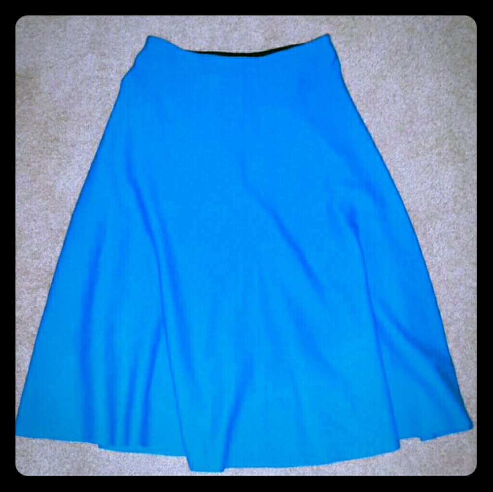 RVN Turquoise A-Line Midi Skirt
